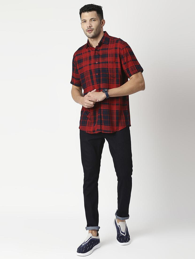mens checks casual shirt - 19472780 - Standard Image - 4