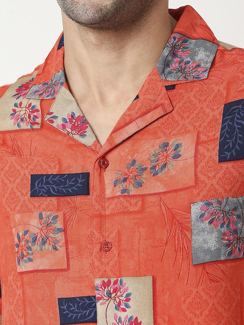 mens florals casual shirt - 19472781 - Standard Image - 4
