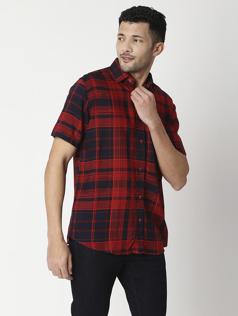 red checkered casual shirt - 19472857 -  Standard Image - 1