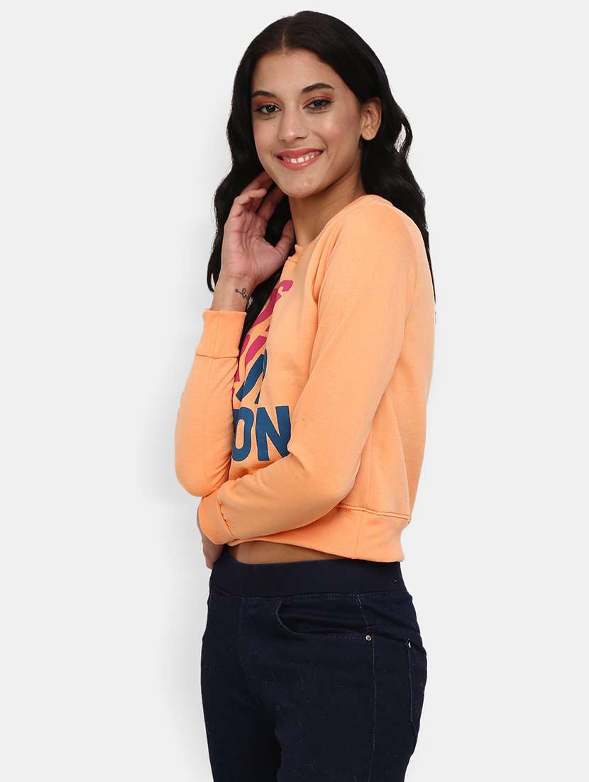 women's chest print sweatshirt - 19472934 -  Standard Image - 1