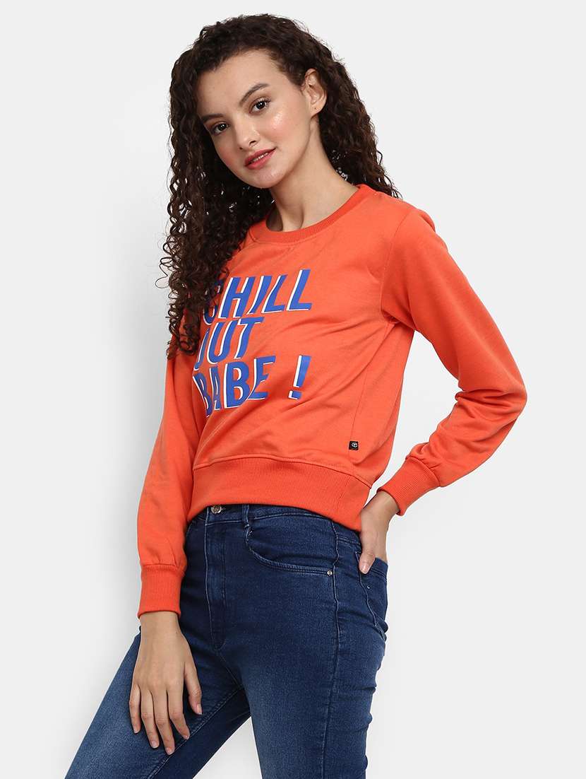 women's front print sweatshirt - 19472943 - Standard Image - 1