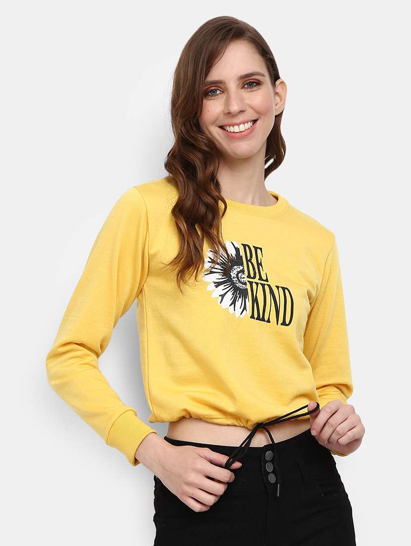 women's chest print sweatshirt