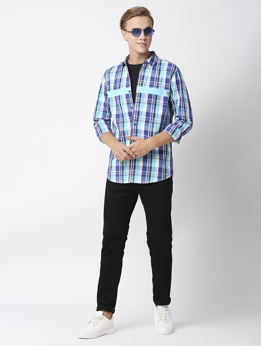 mens checks casual shirt - 19472987 - Standard Image - 4