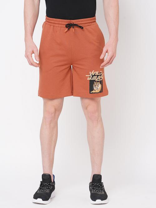 printed cotton shorts - 19473067 - Standard Image - 0