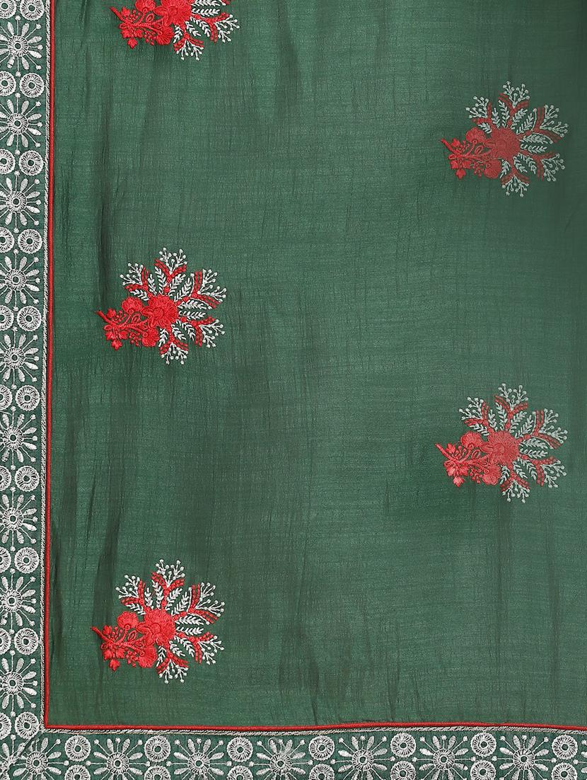 women's embroidered saree with blouse - 19473230 - Standard Image - 4