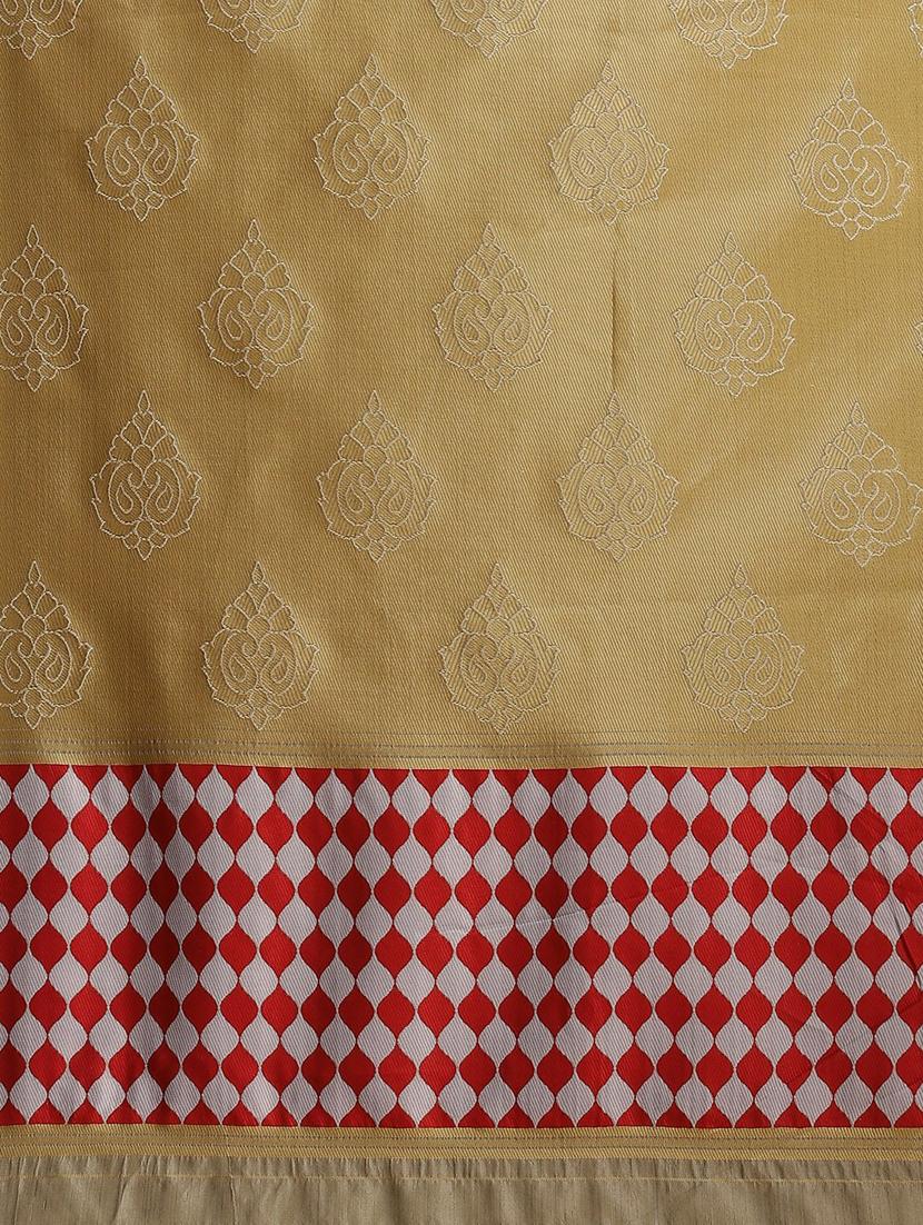 cream self design saree with blouse - 19473243 - Standard Image - 4