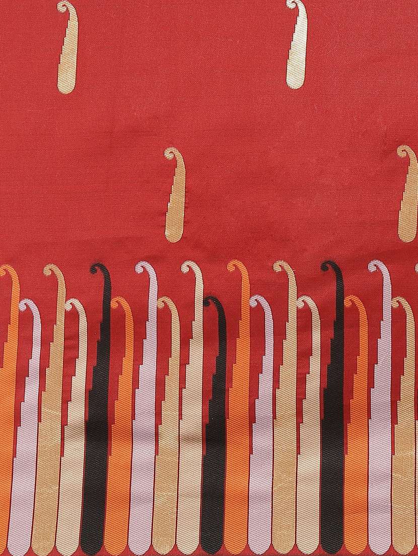 women's null red colored saree with blouse - 19473246 -  Standard Image - 4