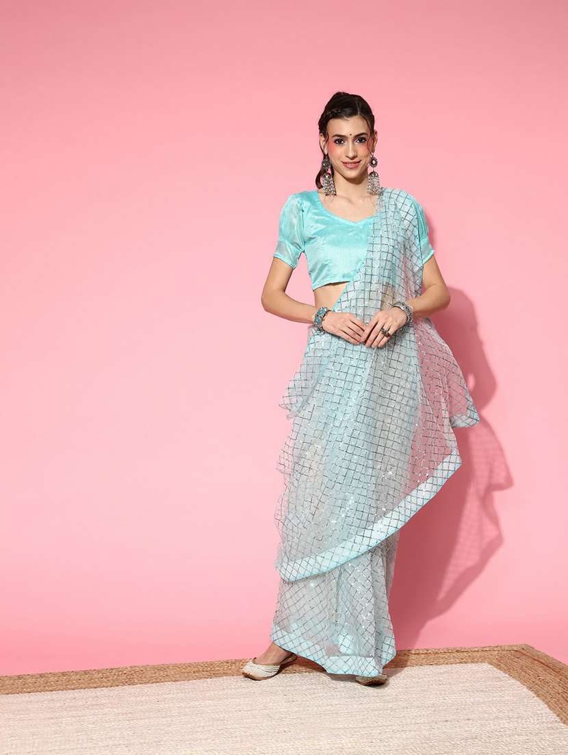 women's embroidered saree with blouse - 19473430 -  Standard Image - 1