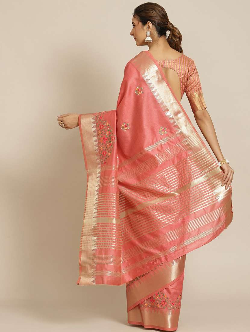 women's embroidered saree with blouse - 19473446 -  Standard Image - 1