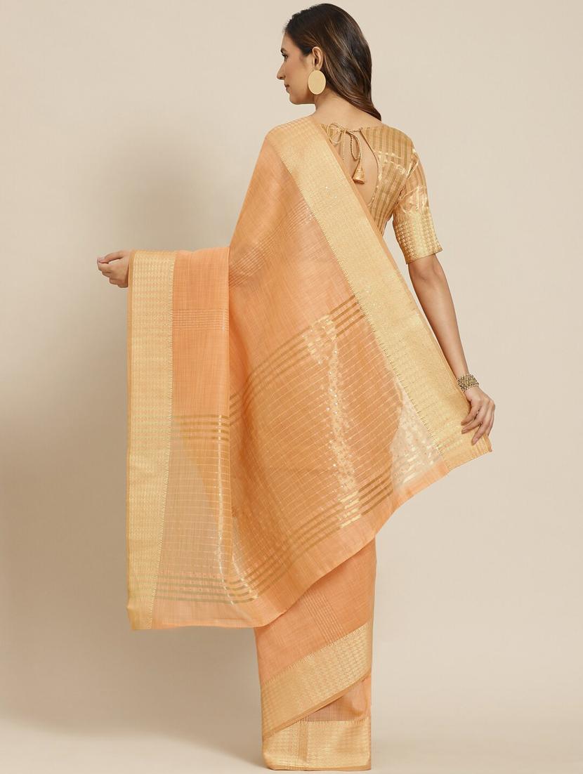 sequin work woven saree with blouse - 19473463 -  Standard Image - 1