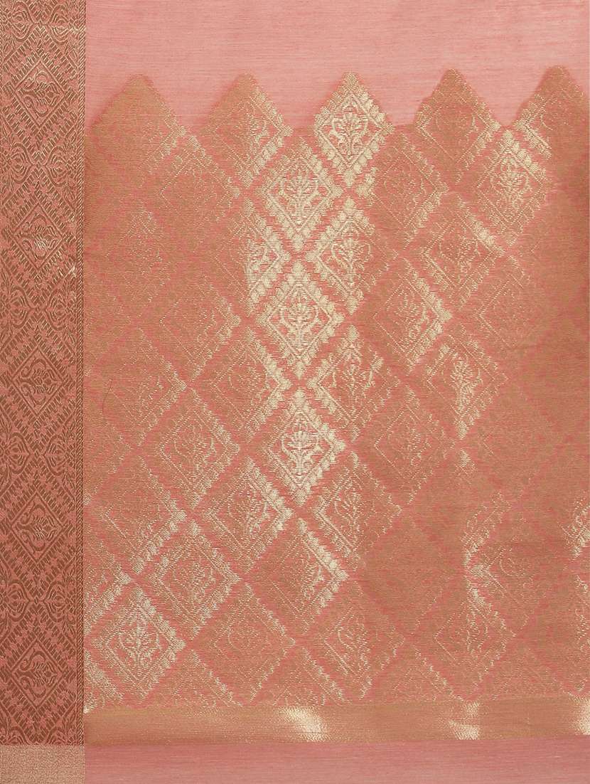 women's bordered pink colored saree with blouse - 19473491 - Standard Image - 4