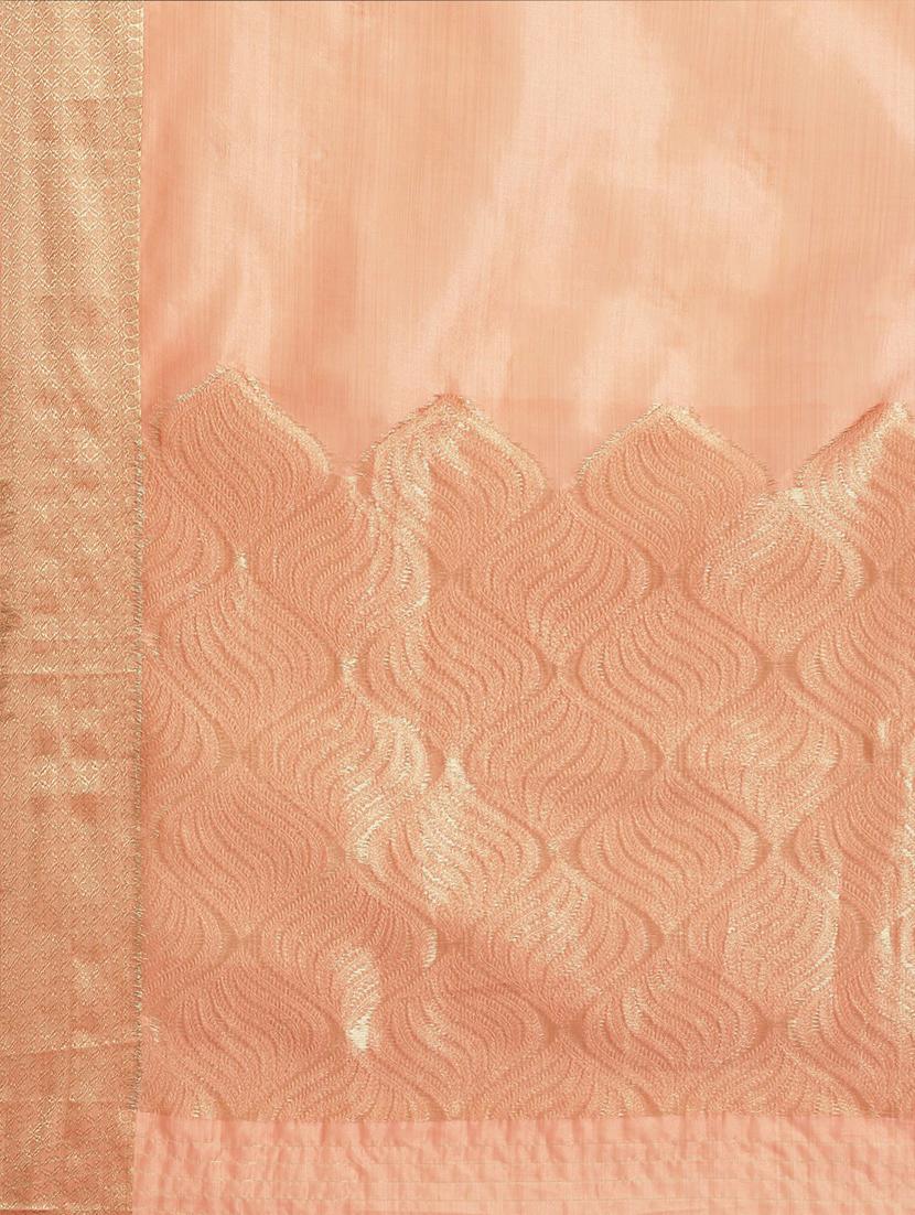 orange organza zari saree with blouse - 19473495 - Standard Image - 4