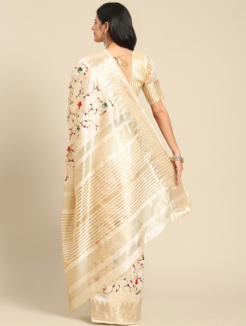 women's embroidered saree with blouse - 19473576 -  Standard Image - 1