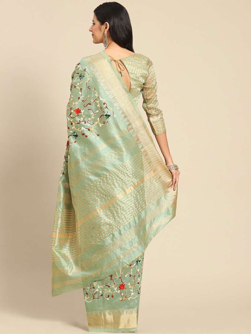 women's embroidered saree with blouse - 19473577 -  Standard Image - 1