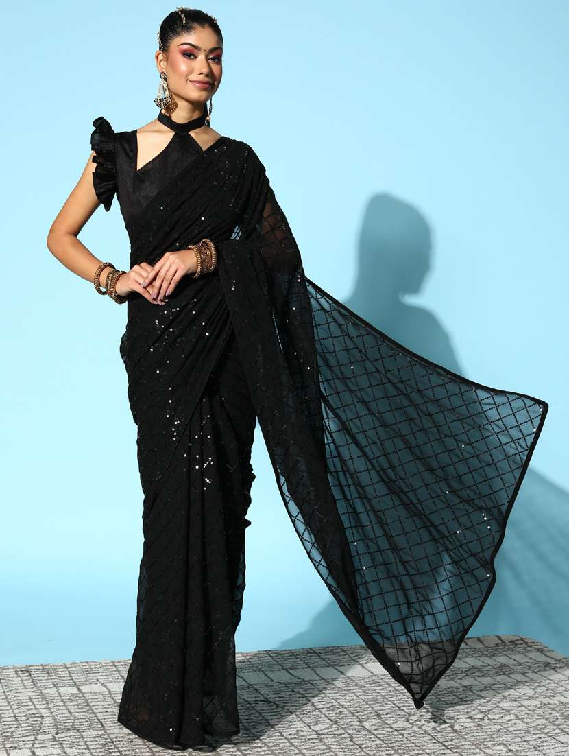 women's embroidered saree with blouse - 19473601 -  Standard Image - 1