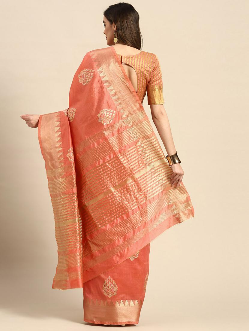 self design embroidered saree with blouse - 19473604 - Standard Image - 1