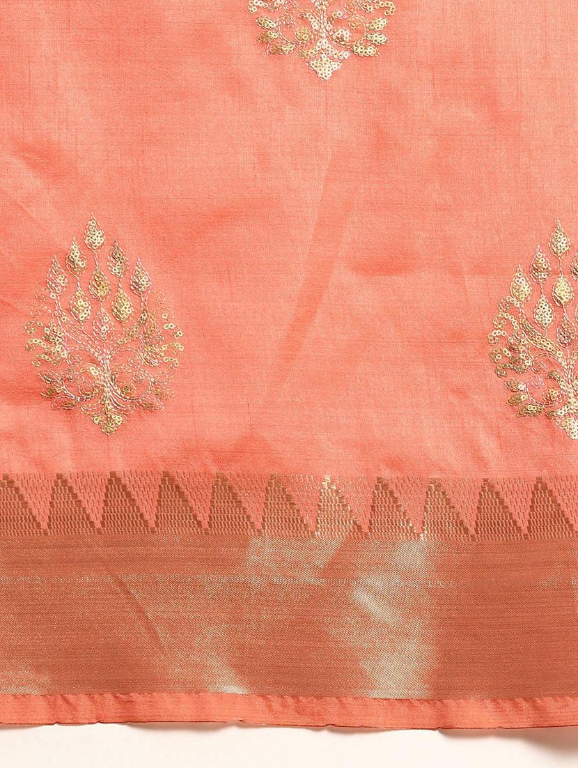 self design embroidered saree with blouse - 19473604 - Standard Image - 4