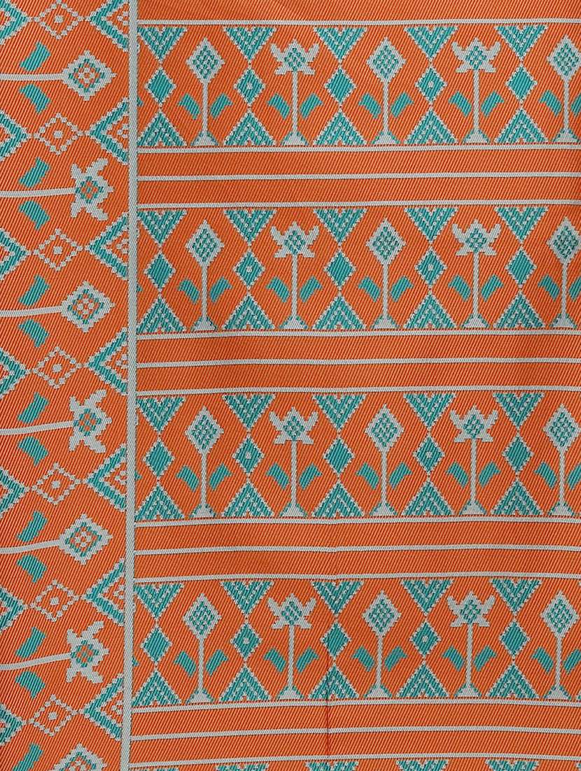 women's self design turquoise colored saree with blouse - 19473653 -  Standard Image - 4