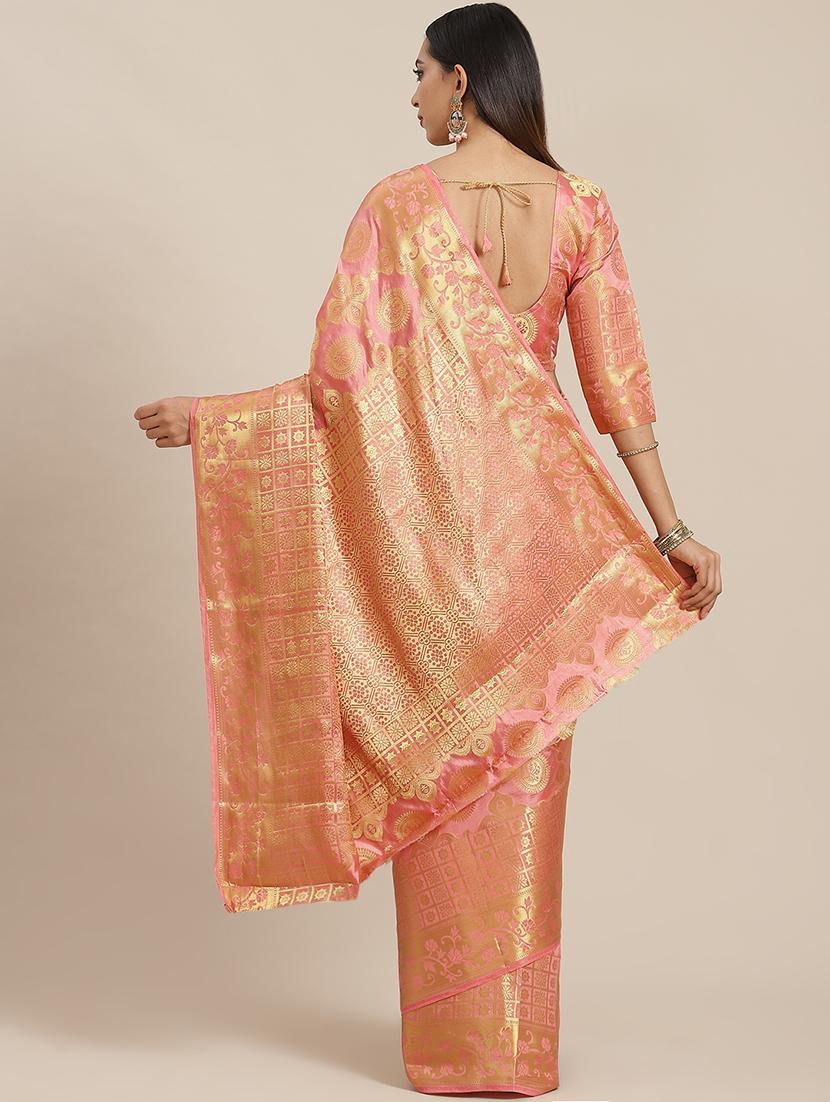 self design woven saree with blouse - 19473656 -  Standard Image - 1