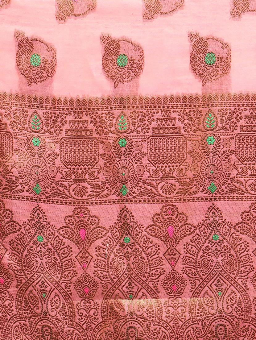 women's self design pink colored saree - 19473675 - Standard Image - 4