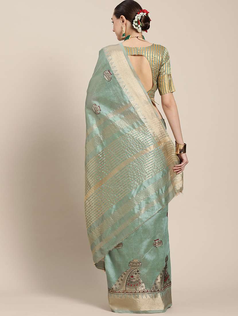 self design embroidered saree - 19473729 -  Standard Image - 1