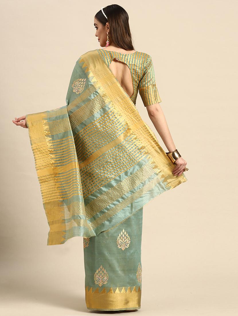 self design embroidered saree with blouse - 19473741 - Standard Image - 1