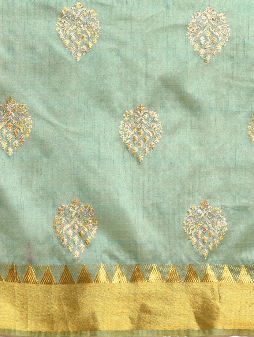 self design embroidered saree with blouse - 19473741 - Standard Image - 4