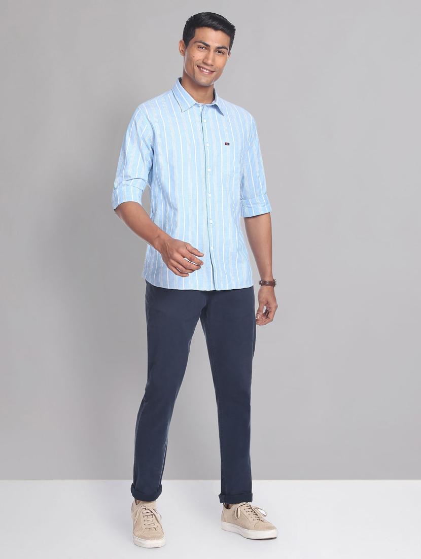 mens stripes casual shirt - 19474572 - Standard Image - 4