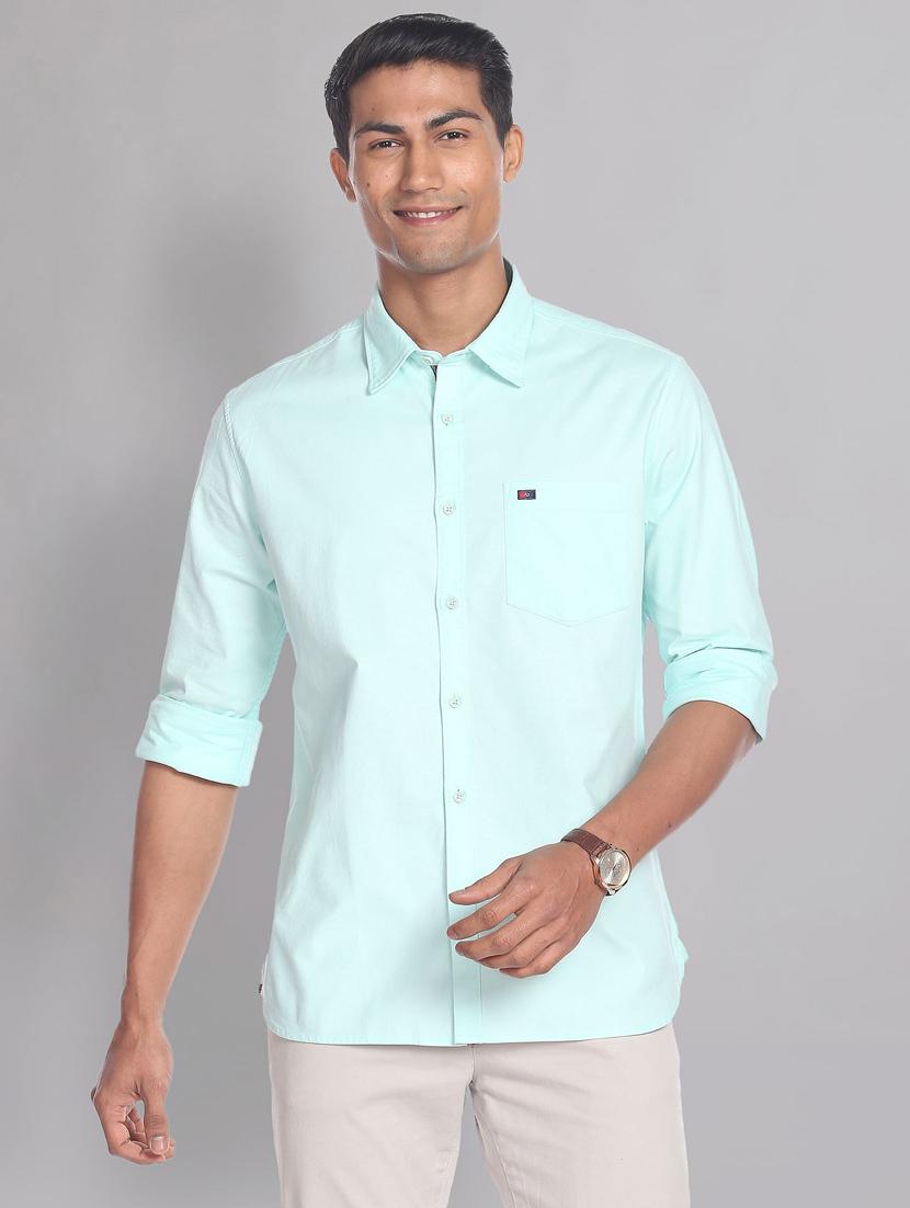 mens solid casual shirt - 19474584 -  Zoom Image - 0