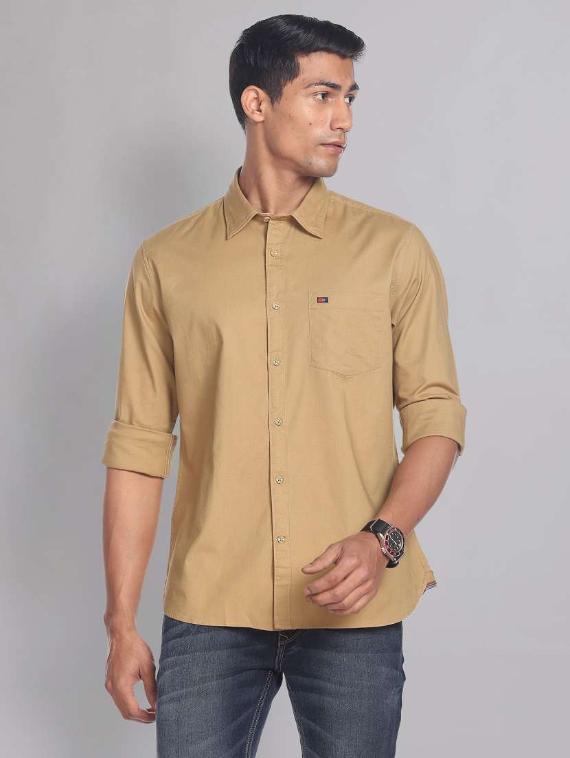 mens solid casual shirt