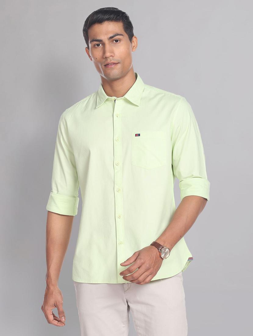 mens solid casual shirt - 19474586 - Zoom Image - 0