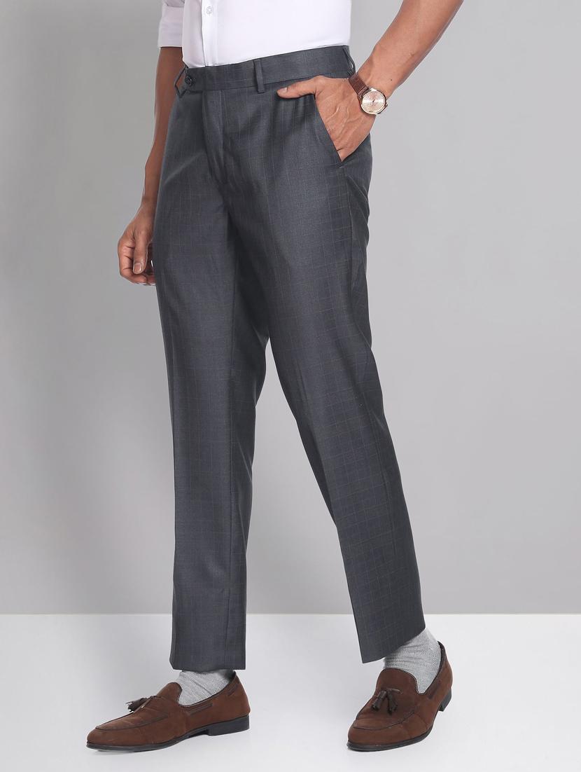 checks terry rayon flat front formal trousers  - 19474618 -  Standard Image - 1
