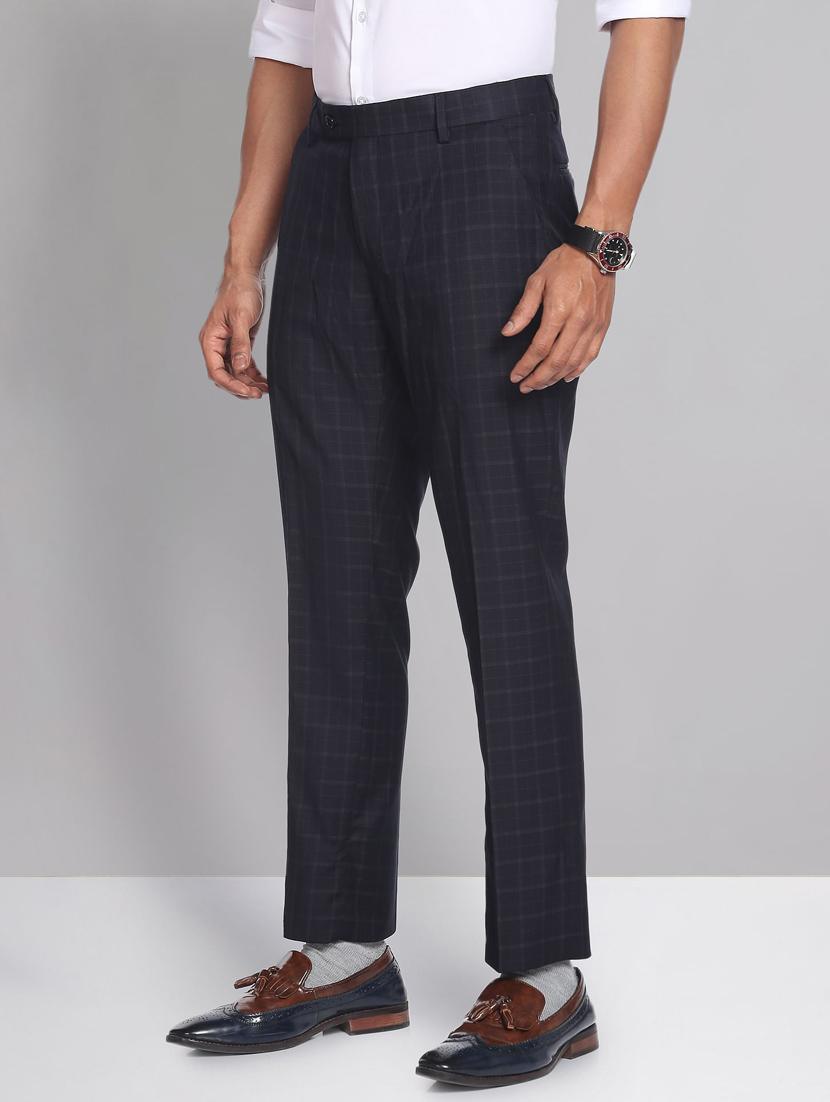 checks terry rayon flat front formal trousers  - 19474621 -  Standard Image - 1