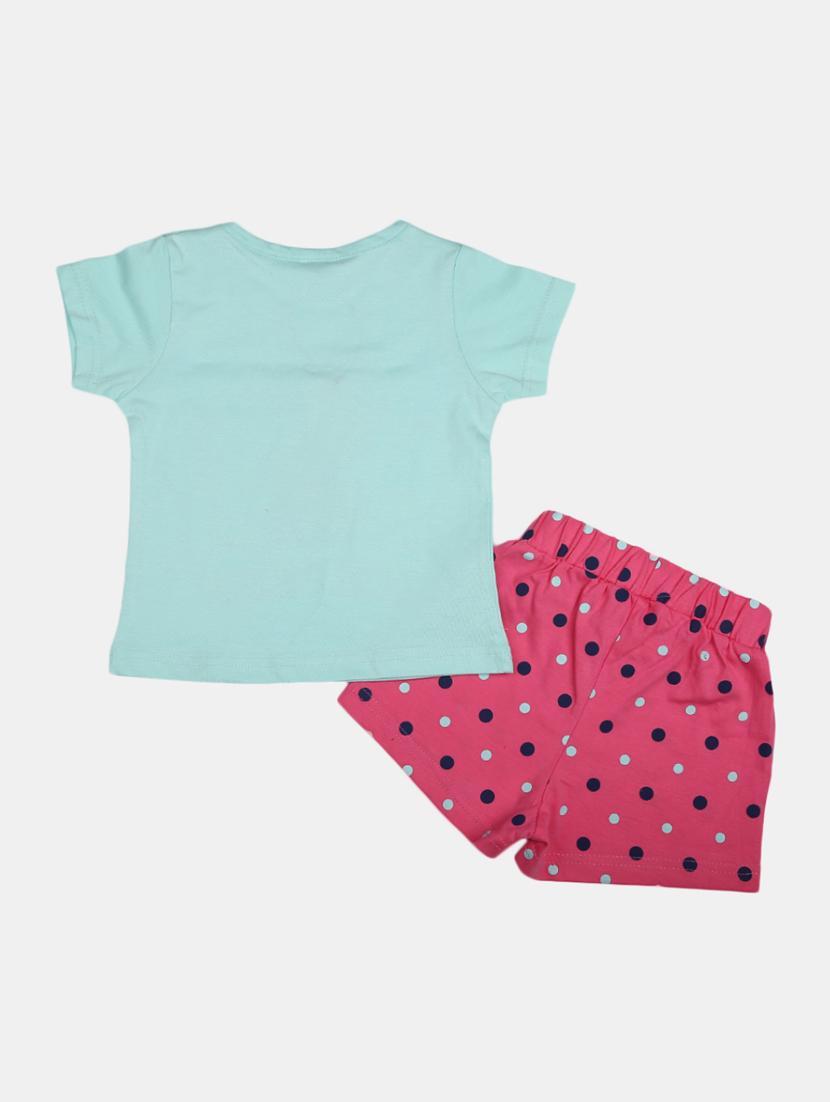 girls printed t-shirt and shorts set - 19474665 - Standard Image - 1