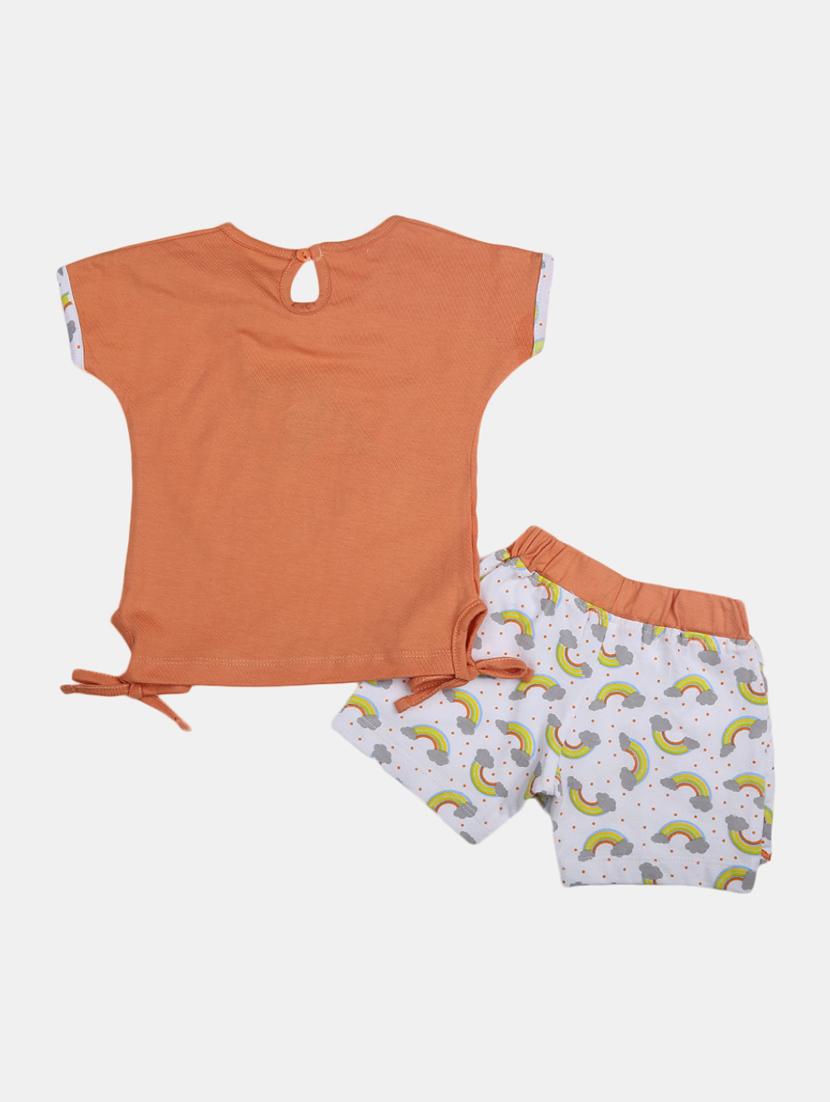 girls printed t-shirt and shorts set - 19474871 - Standard Image - 1