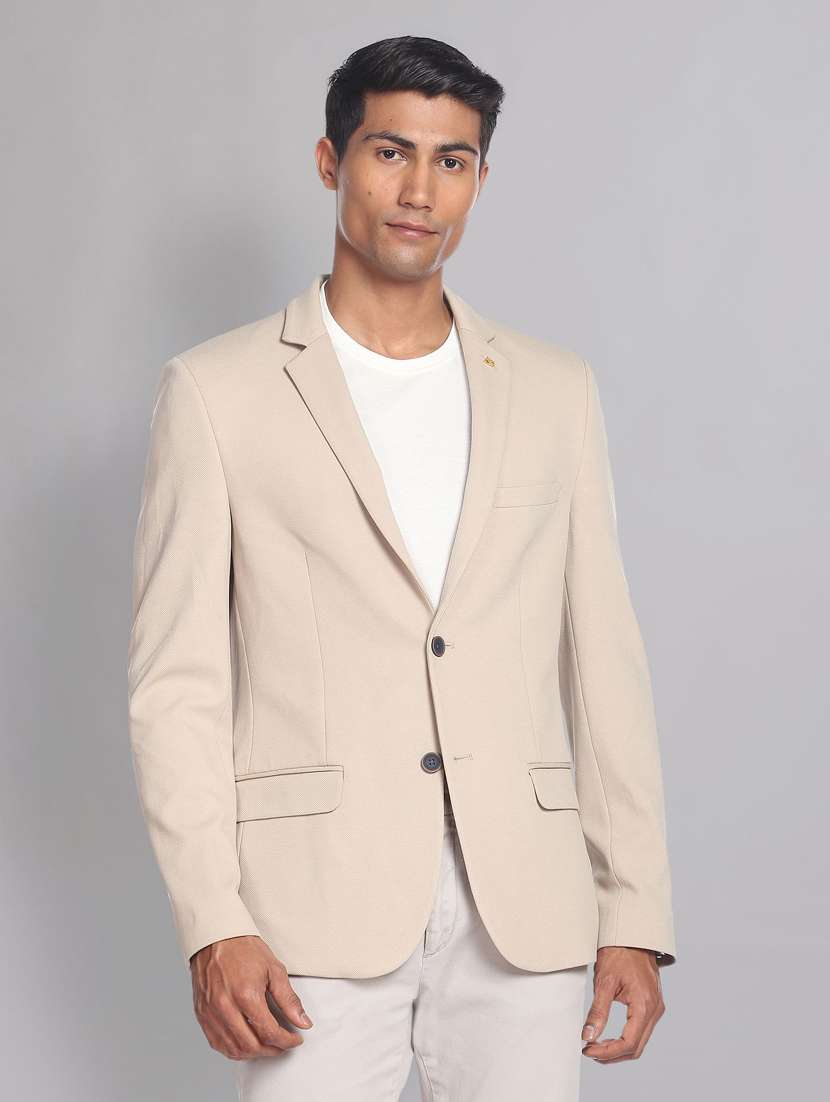 solids terry rayon formal blazer