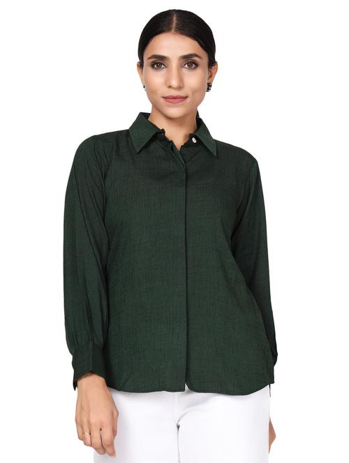 shirt collar solid shirt - 19475209 - Standard Image - 0