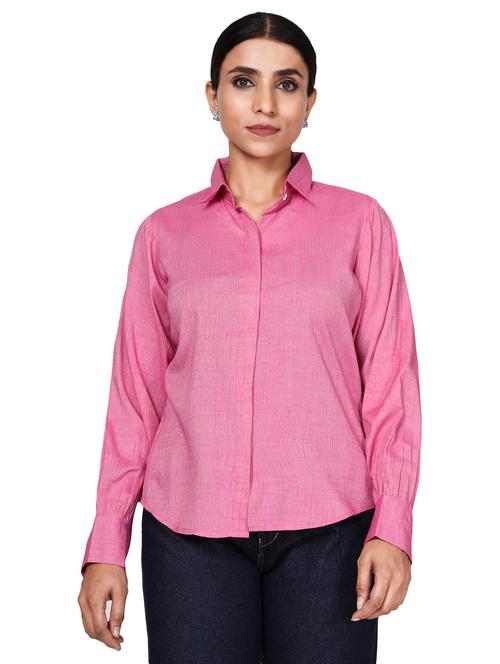 shirt collar solid shirt - 19475210 - Standard Image - 0