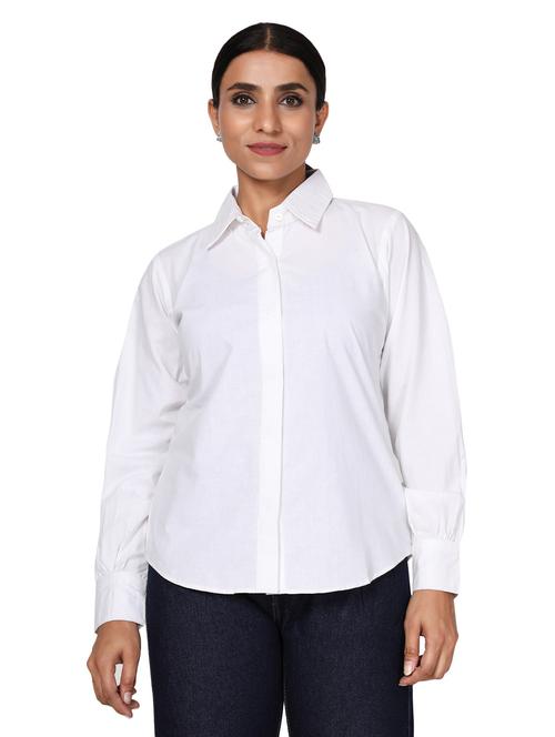shirt collar solid shirt - 19475211 - Standard Image - 0
