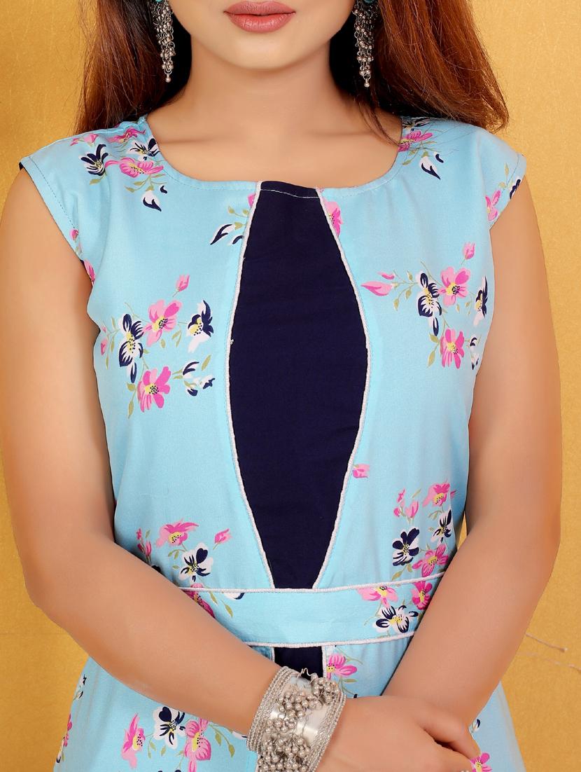 printed crepe long kurti gown - 19475421 - Standard Image - 4