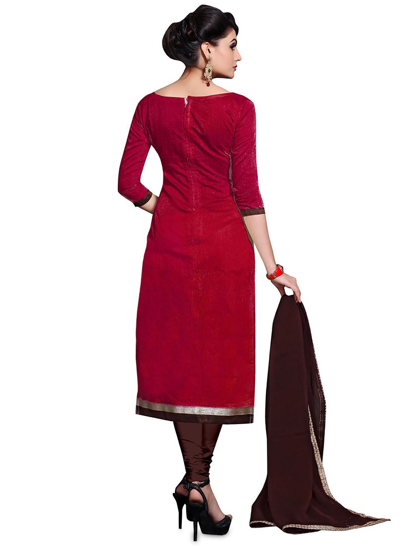 embroidered unstitched chudidar suits set - 19476456 -  Standard Image - 1