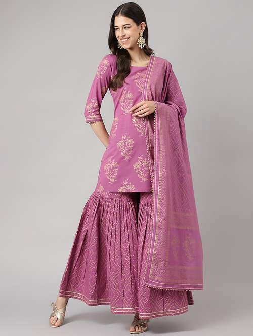 women kurta sharara set with dupatta  - 19476501 -  Standard Image - 0