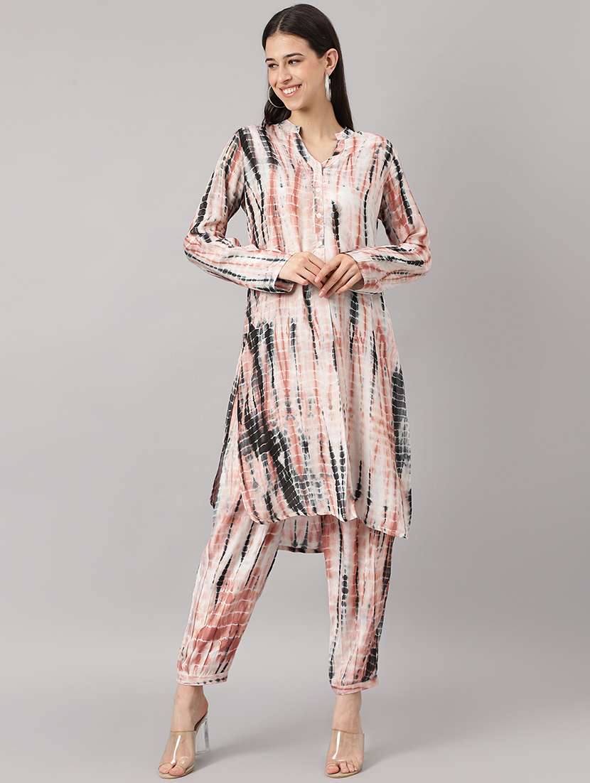 women tie & dye kurta pant set