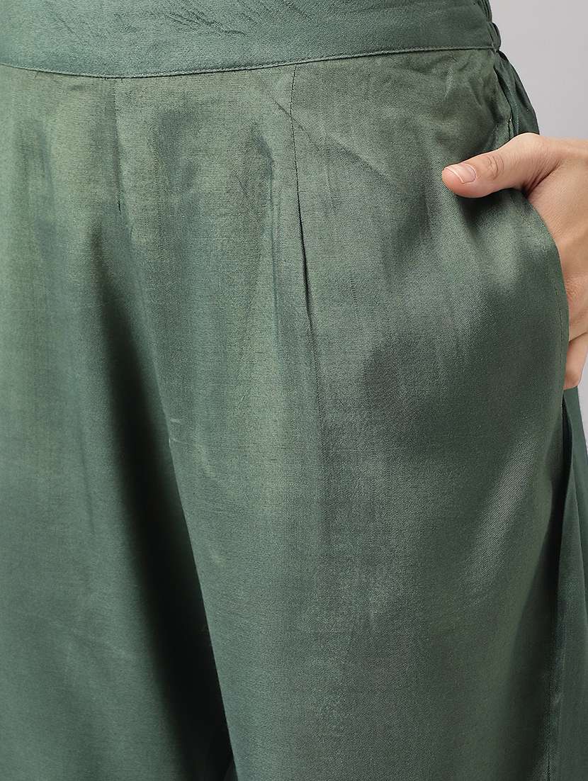 women green long sleeve kurta pant with dupatta set - 19476514 - Standard Image - 4