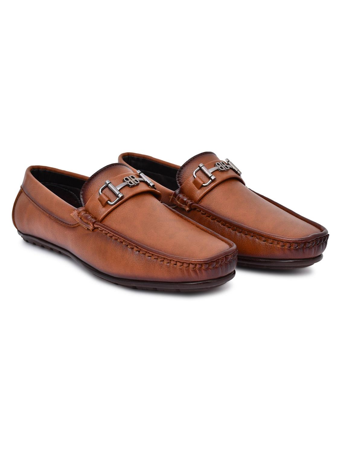 tan patent leather slip on loafers - 19481085 - Standard Image - 1