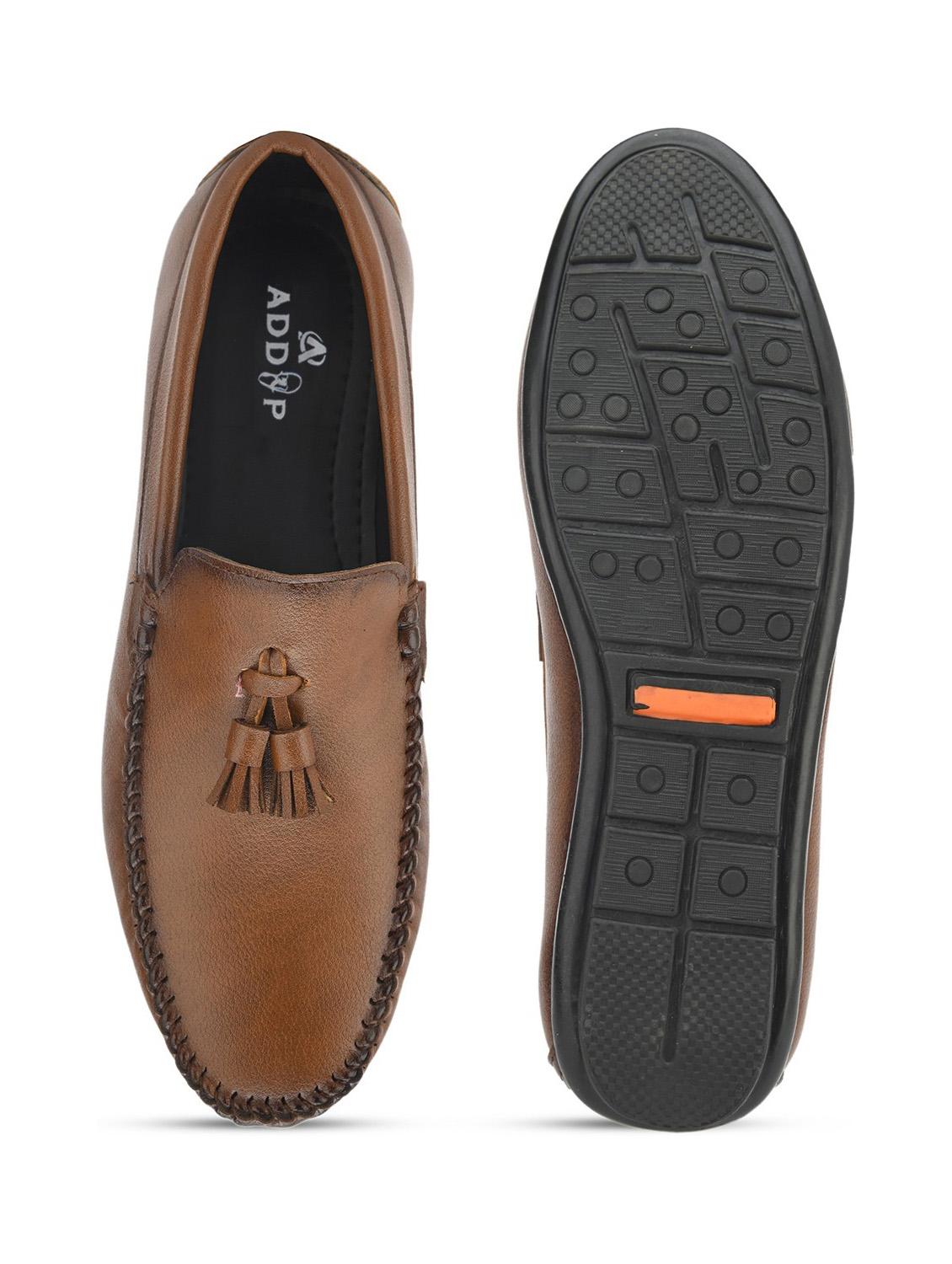 tan patent leather slip on loafers - 19481100 -  Standard Image - 1