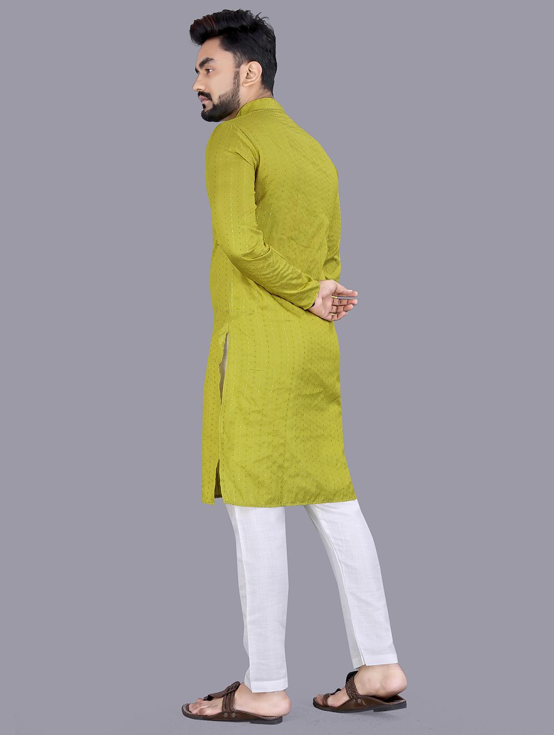 green self design kurta - 19481108 - Standard Image - 1