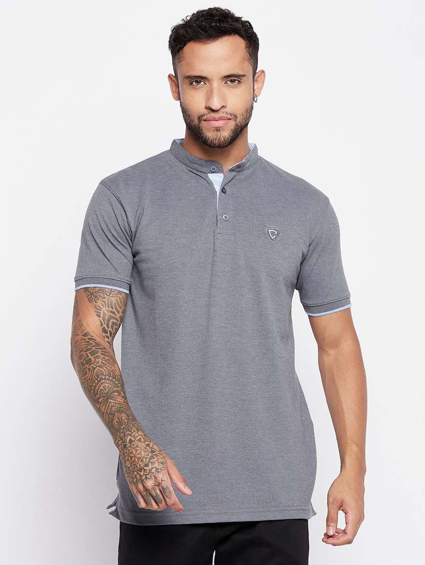 grey solid t-shirt