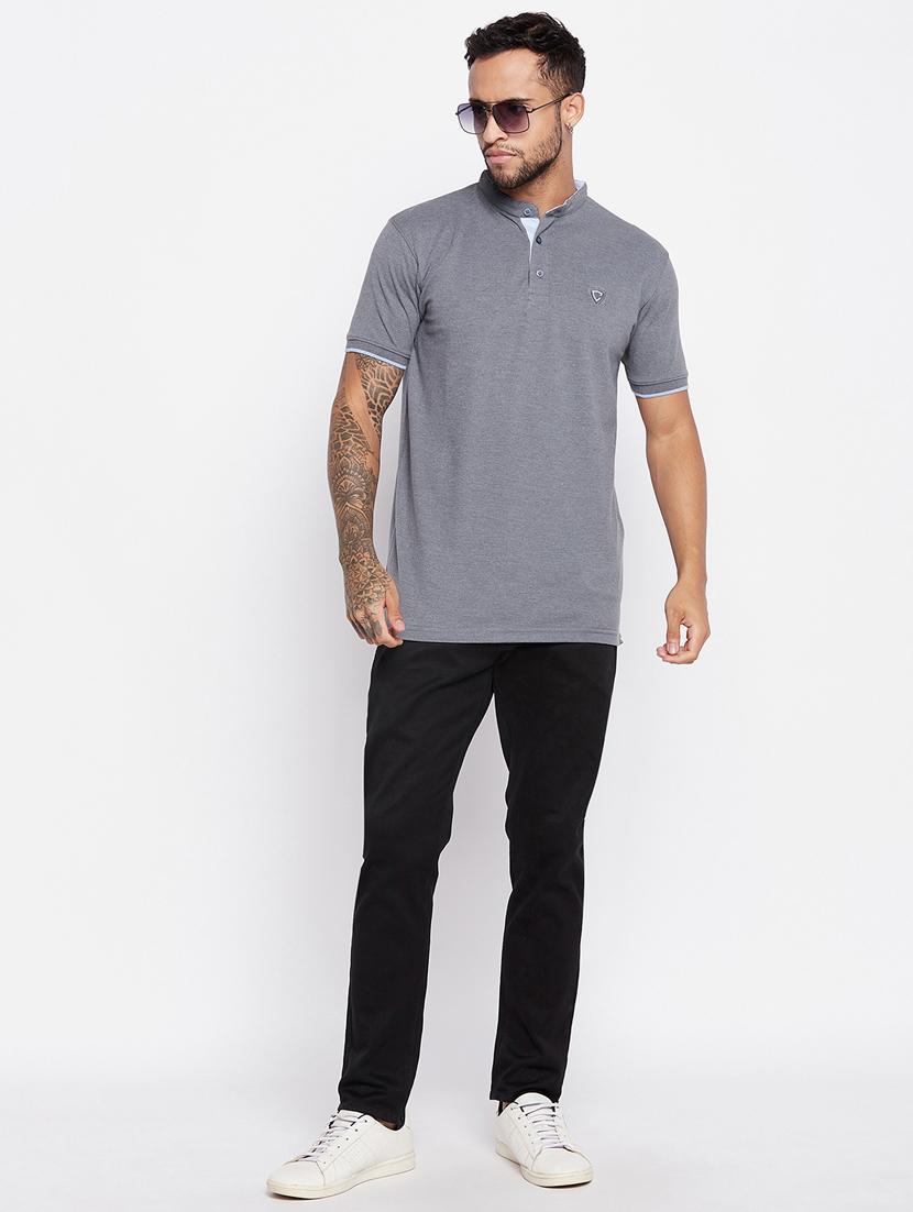 grey solid t-shirt - 19481141 - Standard Image - 4