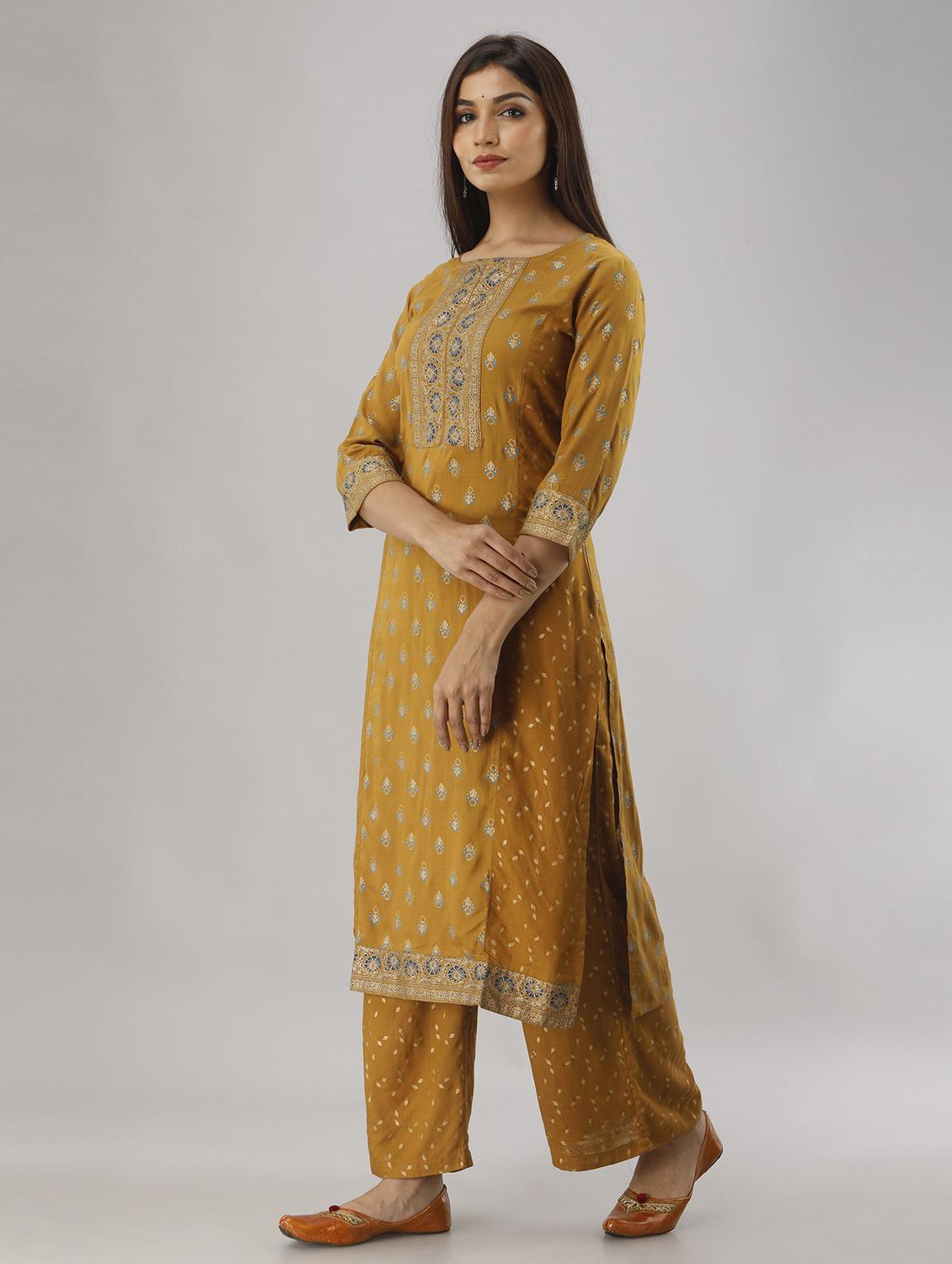 women printed kurta with palazzo set - 19481702 -  Standard Image - 1